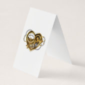Steampunk Heart met een manometer Visitekaartje (Achterkant)