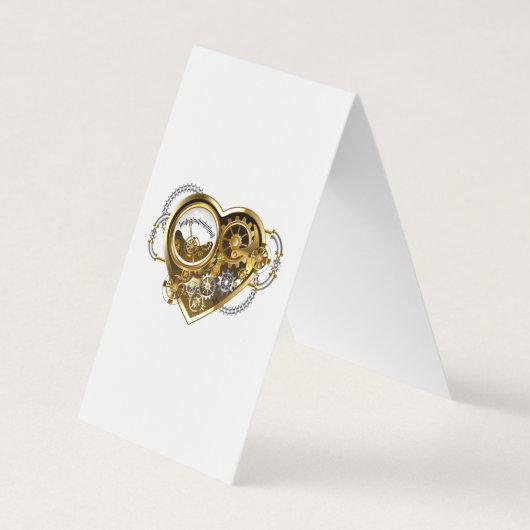 Steampunk Heart met een manometer Visitekaartje (Voorkant)