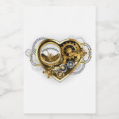 Steampunk Heart met een manometer Voedselcontainer Etiket (Enkel label)