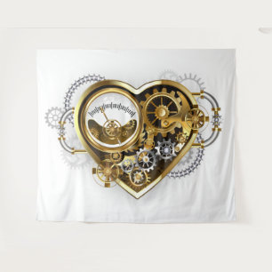 Steampunk Heart met een manometer Wandkleed