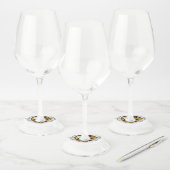 Steampunk Heart met een manometer Wijnglaslabel (Set)