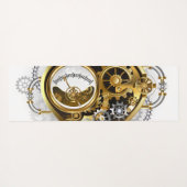 Steampunk Heart met een manometer Yogamat (Achterkant (horizontaal))