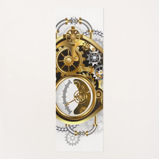 Steampunk Heart met een manometer Yogamat (Voorkant)