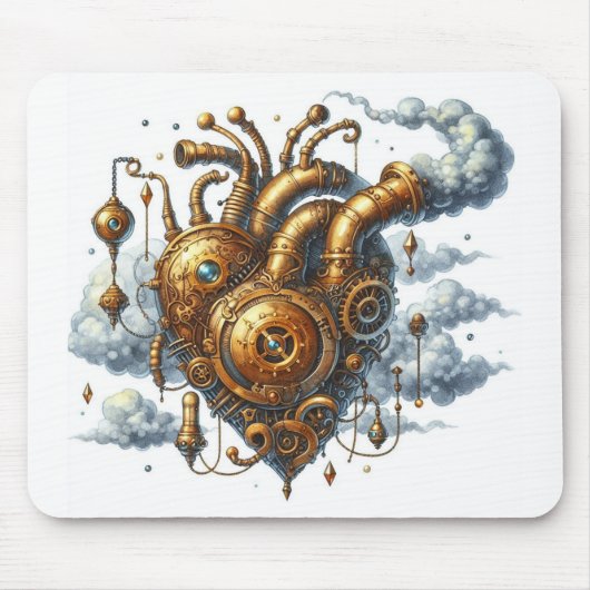 Steampunk Heart Muismat (Voorkant)