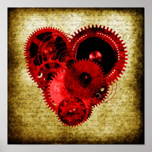  Steampunk Heart Poster