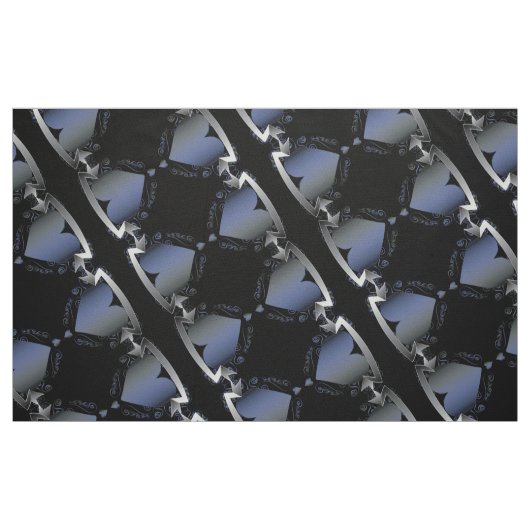 Steampunk Heart Series Blue Neon Stof (Fat Quarter)