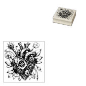 Steampunk Heart Stamp –  Gear & Clockwork Rubberstempel (Gestempeld)