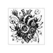 Steampunk Heart Stamp –  Gear & Clockwork Rubberstempel (Afrduk)