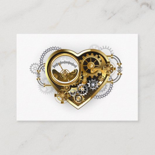 Steampunk Heart with a Manometer Advieskaart (Voorkant)