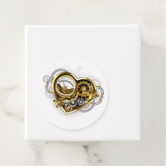 Steampunk Heart with a Manometer Bedankjes Labels (In situ)