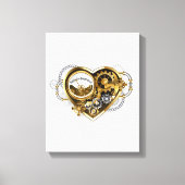 Steampunk Heart with a Manometer Canvas Afdruk (Voorkant)