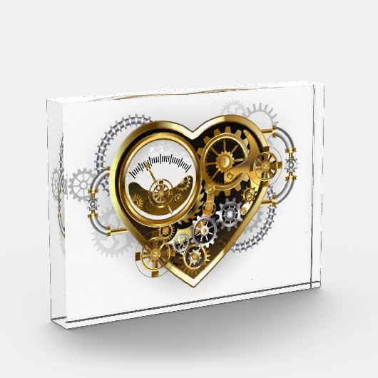 Steampunk Heart with a Manometer Fotoblokken (Links)