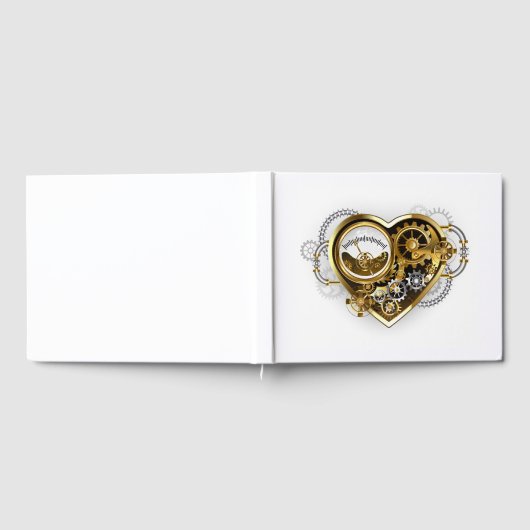 Steampunk Heart with a Manometer Gastenboek (Volledig)