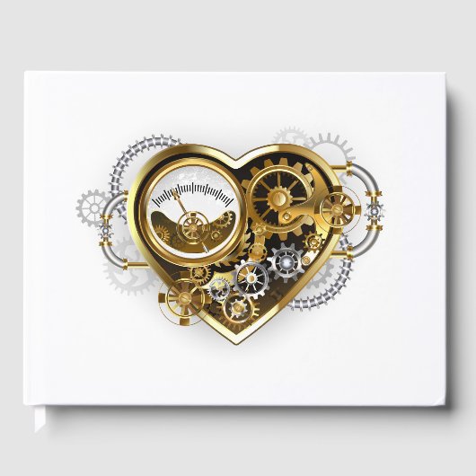 Steampunk Heart with a Manometer Gastenboek (Voorkant)