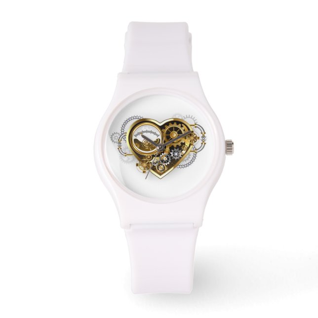 Steampunk Heart with a Manometer Horloge (Voorkant)