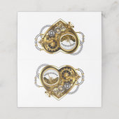 Steampunk Heart with a Manometer Klantenkaartje (Buitenkant ongevouwen)