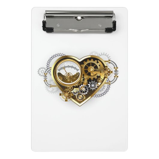 Steampunk Heart with a Manometer Mini Klembord (Voorkant)