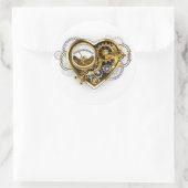 Steampunk Heart with a Manometer Ronde Sticker (Tas)