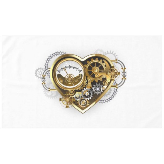 Steampunk Heart with a Manometer Tafelkleed (Voorkant (Horizontaal))