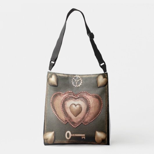 Steampunk Hearts Crossbody Tas (Achterkant)