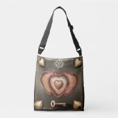 Steampunk Hearts Crossbody Tas (Voorkant)