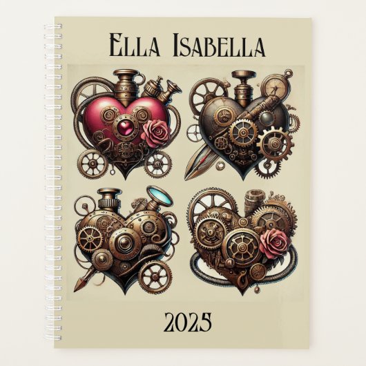 Steampunk Hearts Planner (Voorkant)