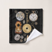 Steampunk heeft objecten Gears Pocket watch Skelet Bad Handdoek (Wasdoekje)