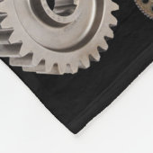 Steampunk heeft objecten Gears Pocket watch Skelet Fleece Deken (Hoek)