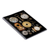 Steampunk heeft objecten Gears Pocket watch Skelet Notitieboek (Rechterzijde)