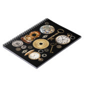 Steampunk heeft objecten Gears Pocket watch Skelet Notitieboek (Linkerzijde)