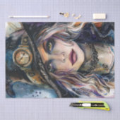 Steampunk Heks Halloween Waterverf Tissuepapier (Craft)