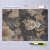 Steampunk Heks Halloween Waterverf Tissuepapier (Craft)