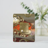 Steampunk heks wonderlijk pet kaart (Staand voorkant)