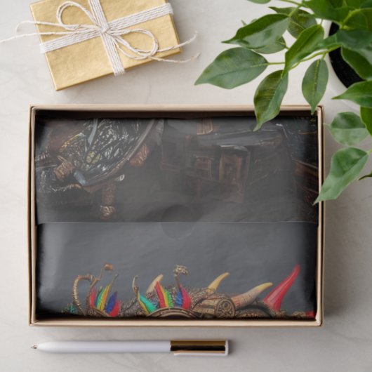 Steampunk Helder Gekleurde Alligator Decoupage Tissuepapier (Geschenk)