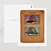 Steampunk Helmets Briefkaart (Voorkant / Achterkant)