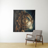 Steampunk hemelse kunst wandtapijt wandkleed (In Situ (horizontaal))