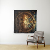 Steampunk hemelse kunst wandtapijt wandkleed (In Situ (horizontaal))