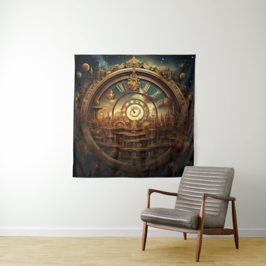 Steampunk hemelse kunst wandtapijt wandkleed (In situ)