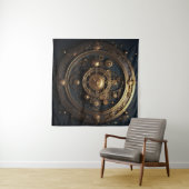 Steampunk hemelse kunst wandtapijt wandkleed (In Situ (horizontaal))