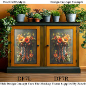 Steampunk Herfst Bloemstuk Baskische DF7L Decoupag Tissuepapier