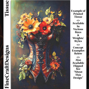 Steampunk Herfst Bloemstuk Baskische DF7LF Decoupa Tissuepapier