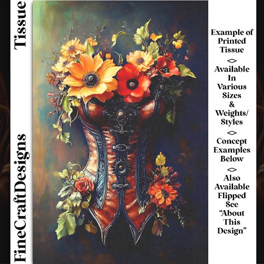 Steampunk Herfst Bloemstuk Baskische DF7LF Decoupa Tissuepapier
