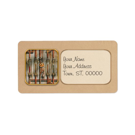 Steampunk - Het smeermiddelspruitstuk Etiket (Voorkant)