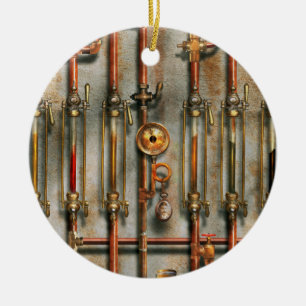 Steampunk - Het smeermiddelspruitstuk Keramisch Ornament