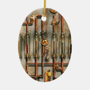 Steampunk - Het smeermiddelspruitstuk Keramisch Ornament