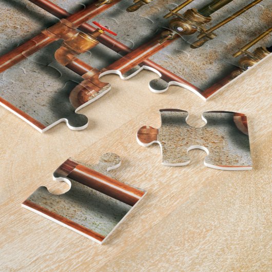 Steampunk - Het smeermiddelspruitstuk Legpuzzel (Zijkant)