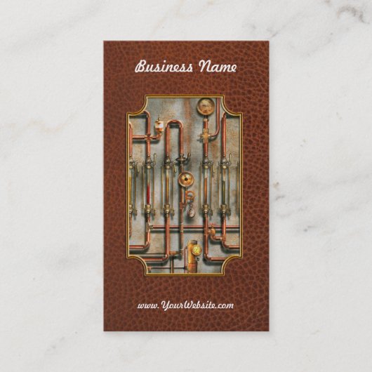 Steampunk - Het smeermiddelspruitstuk Visitekaartje (Voorkant)
