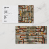 Steampunk - Het smeermiddelspruitstuk Visitekaartje (Voorkant / Achterkant)