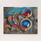 Steampunk Het Tin Man Portret Legpuzzel (Horizontaal)