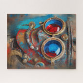 Steampunk Het Tin Man Portret Legpuzzel (Horizontaal)